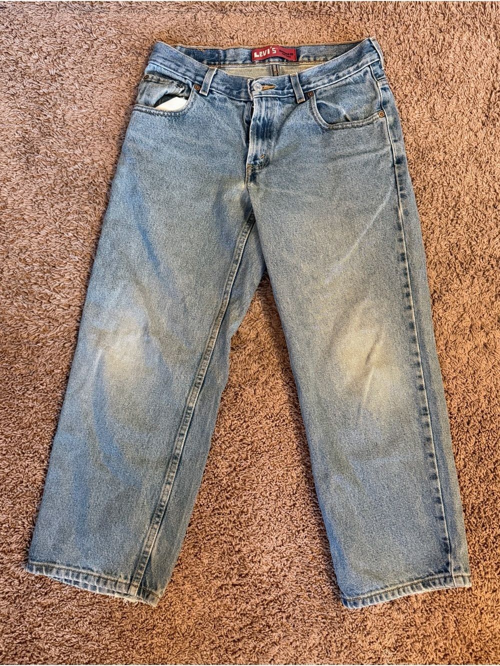 Vintage 90s Levi's 550 Men’s Stonewash Blue Straight-Leg Jeans